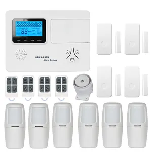 315/433MHz Wireless GSM SMS Security Home House Burglar Alarm System with Touch LCD Screen