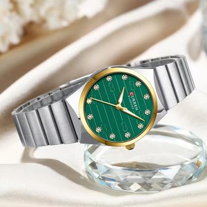 Đồng hồ 9110 Curren sang trọng tối giản Đồng hồ thạch anh nữ dây đeo bằng thép không gỉ thanh lịch mới về tay dạ quang - Product Image 3