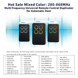 Đa tần số 4 nút phổ cửa nhà để xe điều khiển từ xa màu đen 280-868 MHz tần số vô tuyến <span class=keywords><strong>RF</strong></span> không dây <span class=keywords><strong>duplicator</strong></span> - Product Image 2