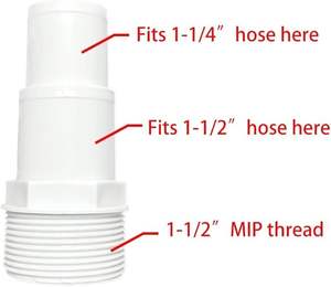 SPX1091Z7 SPX1091Z4 Adaptateur de tuyau combiné de remplacement pour écumoire à large bouche <span class=keywords><strong>Hayward</strong></span> et distributeur de chlore - Product Image 4