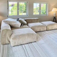 Súper Modular Combinación Sofá Cuerda Terciopelo Sofá Sala Muebles Terciopelo Tela Sofá Conjunto