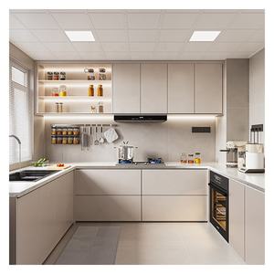 ארון מטבח מותאם אישית ארון עץ לבן מודולרי מודרני מלא ערכות יצרן רהיטים - Product Image 2