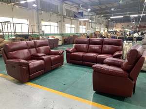 Set di mobili per la casa componibili in pelle stile americano 3 pezzi di potenza divano reclinabile <span class=keywords><strong>Design</strong></span> <span class=keywords><strong>soggiorno</strong></span> - Product Image 5