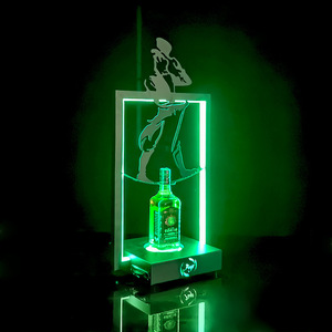 Led Illuminated <b>Wine</b> <b>Rack</b> Rectangle Modern Design Party Use With Color Changing Light Base For Champagne Display - Product Image 4