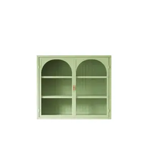 Armoire murale moderne à deux portes avec portes en verre, unité de <span class=keywords><strong>rangement</strong></span> à trois niveaux pour la cuisine - Product Image 2