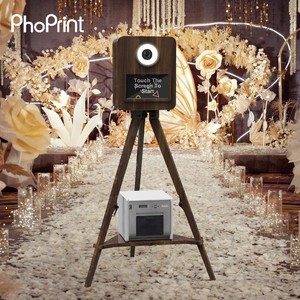Robot Selfie <span class=keywords><strong>Purikura</strong></span> Machine Party Vintage de madera Dslr Photo Booth - Product Image 1