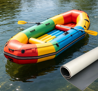 Tissu enduit de caoutchouc Hypalon CSM Bothwin, personnalisé, léger, soudage haute fréquence, découpe pour la construction de bateaux pneumatiques