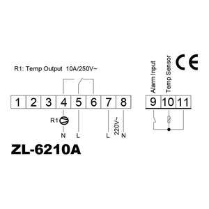 ZL-6210A ، متحكم في درجة الحرارة ، ترموستات ، اقتصادية تحكم التخزين البارد ، Lilytech - Product Image 4