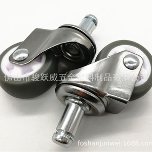 ล้อเลื่อนเงียบ 55 มม. แบบเสียบกระบอก ยางนิ่ม ไม่มีเบรก สำหรับใช้ในครัวเรือน - Product Image 4