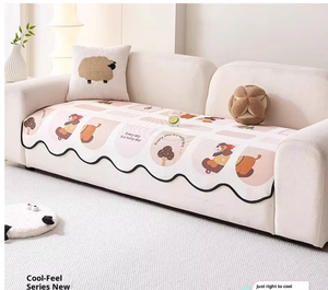 Funda de Cojín y Alfombra para Sofá Moderna con Estampado de Dibujos Animados, 100% Poliéster, Antideslizante, Antiestática, Aislante para Verano, 70x70cm - Product Image 6