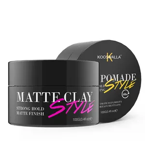 OEM Private Label Matte Finish Lama Forte hold edge control Organic Cabelo Argila para Homens