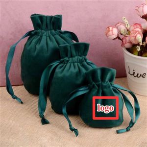 Bolsitas de Terciopelo con Cordón, Personalizadas con Logotipo, Pequeñas, Ovaladas, Color Rosa, para Joyería, Bolsa de Maquillaje de Terciopelo de Alta Gama - Product Image 3