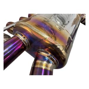 Sistema de Escape de Titanio Vortex Personalizado de Alta Calidad, Color Azul Quemado, 1.2mm de Grosor, para X6M X5M F95 F96 4.4T, Silenciador Catback con Válvulas y Control Remoto - Product Image 6