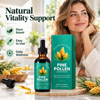 OEM ODM Gouttes liquides de pollen de pin, complément alimentaire végétalien à base de plantes, énergie, vitalité, soutien immunitaire, adultes, 60 ml