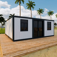 Luxuriöse Minimalistische Vorgefertigte Villa Container-Haus Komplett Möbliert Außenbereich Mehrere Schlafzimmer 20ft 40ft Erweiterbare Modulare Wohneinheit