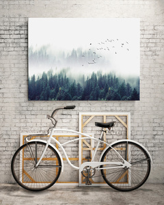 Arte de pared abstracto moderno lienzo de 3 piezas arte de pared paisaje de bosque denso pinturas de naturaleza muerta para la decoración del hogar de la sala de estar - Product Image 5