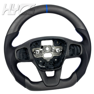 Amélioration de l'intérieur de la voiture, volant personnalisé en cuir et fibre de carbone, adapté à Ford Focus MK4 MK8 Carnival ST <span class=keywords><strong>MK7</strong></span> <span class=keywords><strong>MK7</strong></span>.5 - Product Image 3