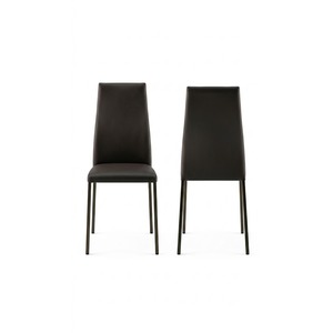 <b>Dining</b> <b>Chair</b> Teddy And Coco Boucle <b>Velvet</b> Soft Eco Leather Brown Graphite Structure Modern Design - Product Image 1