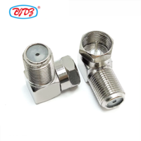 Fourniture du fabricant Prise mâle de type F vers prise femelle de type F Adaptateur coaxial TV RF coaxial incurvé à 90 degrés Convertisseur