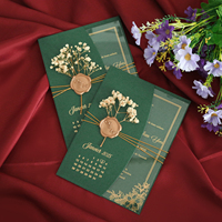 Rustikale französische Hochzeits dekorationen Einladung Invitaciones De Quinceaera Boxed Einladung mit Wachs siegel aufkleber und trockenen Blumen
