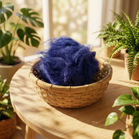 Fibre de polyester en mèche 3D*88MM économique, imitation laine, pour le tricotage de pulls, toucher comparable à la laine naturelle