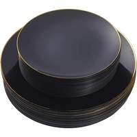 Assiettes jetables en plastique blanc robustes pour fêtes de Noël et mariages, 7,5/10,25 pouces, pour dîner, dessert et salade, 100 % biodégradables