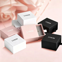 Cajas de Joyería de Lujo al por Mayor con Logotipo Personalizado para Pulseras, Pendientes, Collares, Anillos, Embalaje de Papel para Regalos