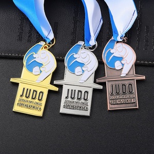 Non rinunciare mai alle medaglie di Judo oro argento rame medaglia quadrata smalto personalizzato Judo Taekwondo arti marziali bambini medaglia competitiva - Product Image 2