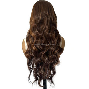 <span class=keywords><strong>Perruque</strong></span> <span class=keywords><strong>Lace</strong></span> Frontale Meilleure Vente Ondulée Colorée à Mèches <span class=keywords><strong>Perruque</strong></span> Synthétique pour Femme - Product Image 5