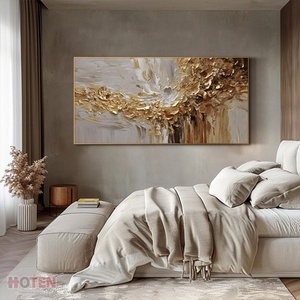 Peinture murale décorative Wabi-sabi de style vintage médiéval pour salon, art mural créatif haut de gamme, toile texturée peinte à la main à l'huile - Product Image 2