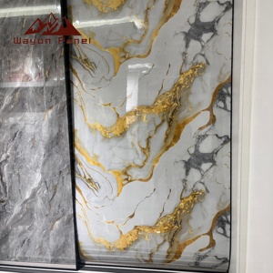 Rouleau mural en mousse Wayon effet marbre lisse, <span class=keywords><strong>autocollant</strong></span> 3D imitation pierre, papier peint adhésif à peler et coller pour hôtel - Product Image 6