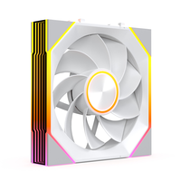 Ventilador de Refrigeración ARGB de 120 mm con Alto Flujo de Aire, Diseño de Espejo Infinito y Efecto de Luz Direccionable, 12 V CC, Carcasa de Plástico para Ordenador