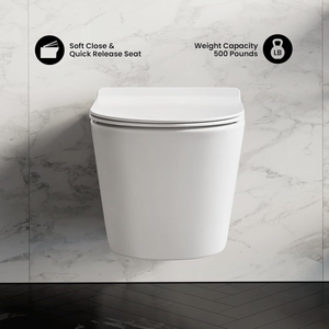 WC suspendu en céramique de luxe européen avec chasse d'eau Tornado et double chasse, équipement sanitaire - Product Image 5