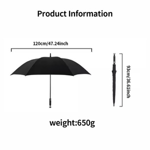 Automatic Golf <b>Umbrella</b> with Silver Handle - Auto Dry Tech, <b>Windproof</b> Large Canopy for Men and Women - Product Image 3