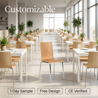 Chaise de salle à manger rembourrée en bois robuste pour cantine scolaire, directement de l'usine certifiée ISO