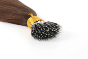 Estensione dei capelli <span class=keywords><strong>con</strong></span> anello Nano umano Remy vergine non elaborata - Product Image 6