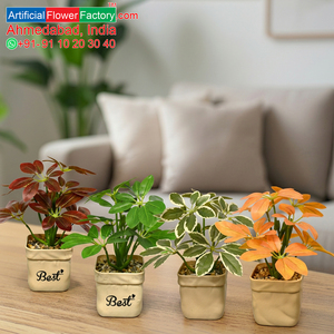 Plante artificielle succulente givrée à feuilles variées en forme de parapluie, ensemble de plantes de table pour intérieur, maison, bureau, idée cadeau, qualité supérieure - Product Image 6