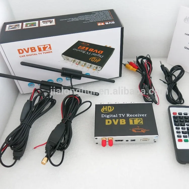 Russie DVB-T2 Récepteur Thaïlande DVB-T2 Décodeur Double Tuner Voiture DVB-T2 Récepteur de TÉLÉVISION Numérique TV DVB-T2 Boîte