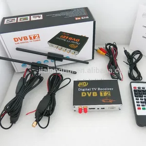 รัสเซีย DVB-T2รับไทย DVB-T2ชุดกล่องด้านบนคู่จูนเนอร์รถ DVB-T2ทีวีรับทีวีดิจิตอลทีวี DVB-T2กล่อง