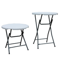 Table haute pliante moderne, légère, imperméable, portable, en plastique, pour cocktails, idéale pour hôtels, fêtes, mariages, bistrots et repas en plein air