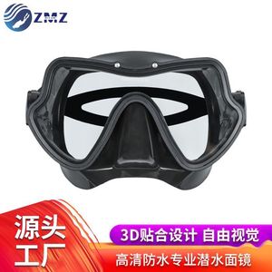 Máscara de Buceo de Bajo Volumen con Dos Ventanas de Vidrio Templado y Marco de Aluminio para Buceo Libre y Deportes Acuáticos Universales - Product Image 2