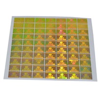 Autocollant holographique 3D prismatique coloré avec logo personnalisé, adhésif imperméable au laser pour l'image de marque et l'emballage