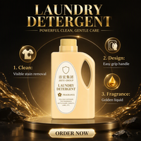 Lessive en poudre et liquide en gros, capsules de lessive parfumées, produits de nettoyage, couleur or champagne carré