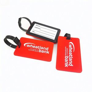 Étiquettes de bagages personnalisées en PVC à motif de dessin animé, cartes d'embarquement anti-perte, porte-noms de voyage, porte-cartes souples en caoutchouc - Product Image 3