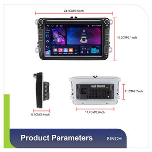 วิทยุติดรถยนต์ระบบแอนดรอยด์ขนาด 8 นิ้ว Podofo 4+64GB รองรับ Wireless CarPlay และ Android Auto ใช้ได้กับรถยนต์ VW/Seat/Skoda พร้อม GPS WIFI FM RDS - Product Image 5