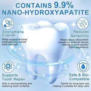 Pasta Dental OEM V34 con 9.9% de Hidroxiapatita para una Protección Avanzada del Esmalte, Apta para Dientes Sensibles, Fórmula Suave y Efectiva - Product Image 2