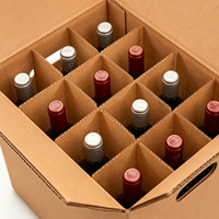 Boîte de carton personnalisée pour l'emballage et l'expédition de bouteilles de vin en verre