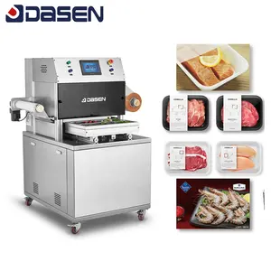 Full-Automatic Vacuum Thermoforming Packaging Machine Rigid Membrane Map Vacuum Packing Machinery For Meat Chicken