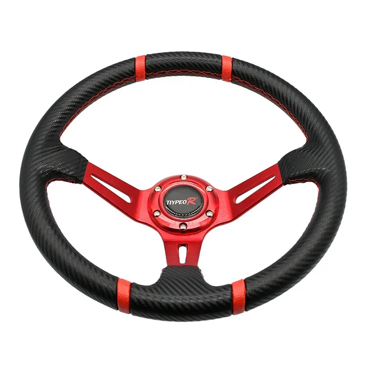 Manufacturer sells universal pull drift sports steering wheel PVC 350mm car steering wheel