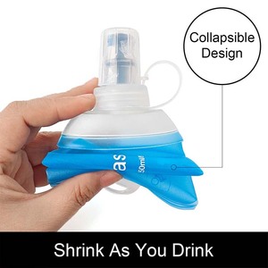 Bouteille d'eau souple à main avec logo pliable en TPU blanc personnalisé 250ML pour le sport - Product Image 3